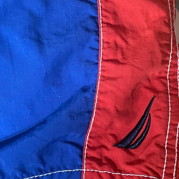Nautica Blue and Red Board Shorts - Picture 2 of 3